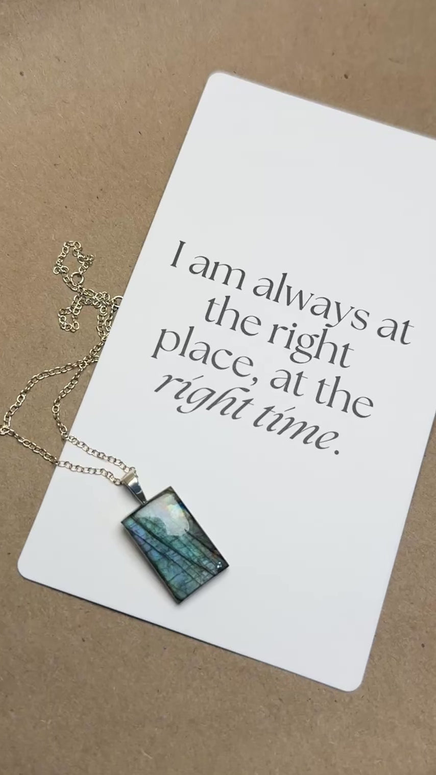 The Glass Tide Stone – Silver Labradorite Necklace