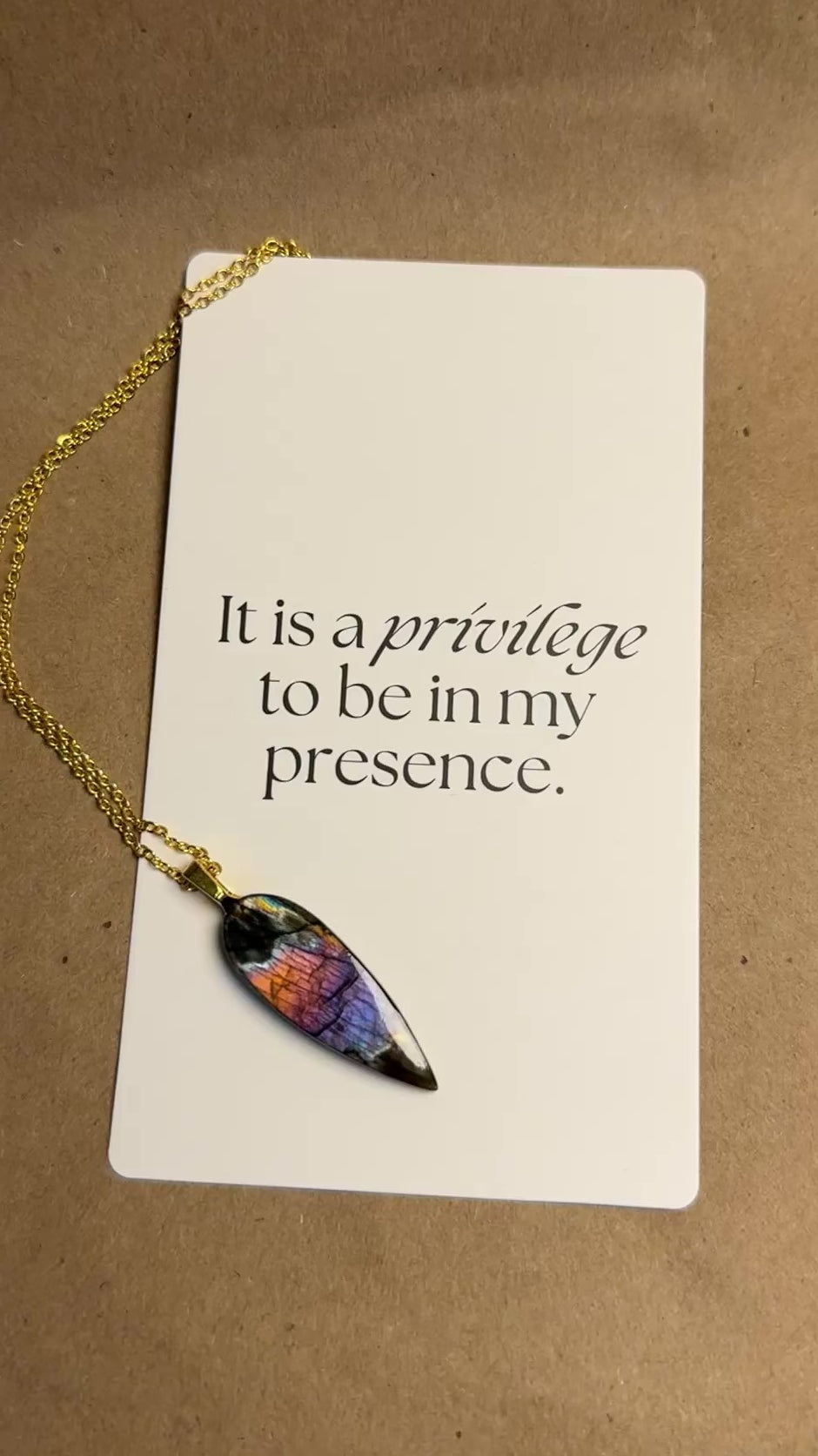 The Ember Spark Stone – Labradorite Necklace