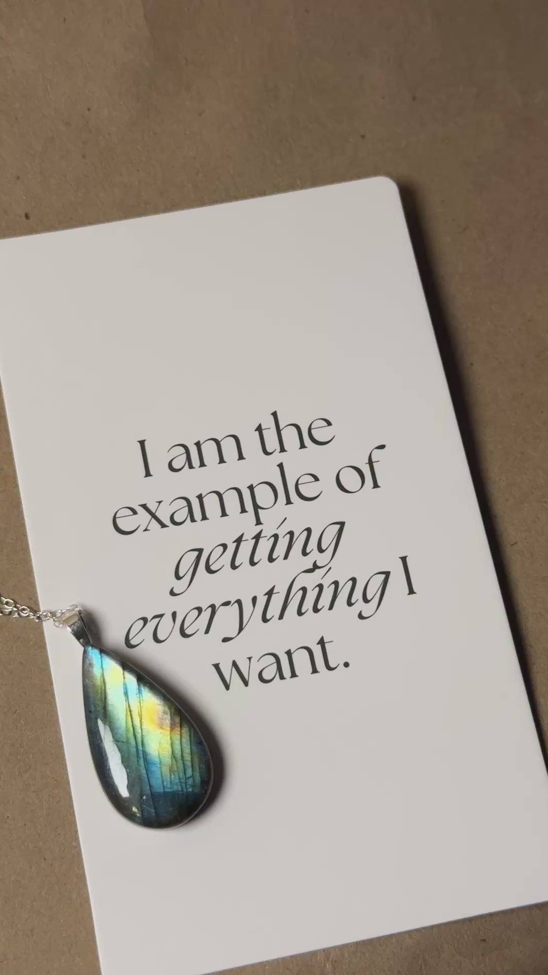 The Guiding Star Stone – Blue Gold Labradorite Necklace
