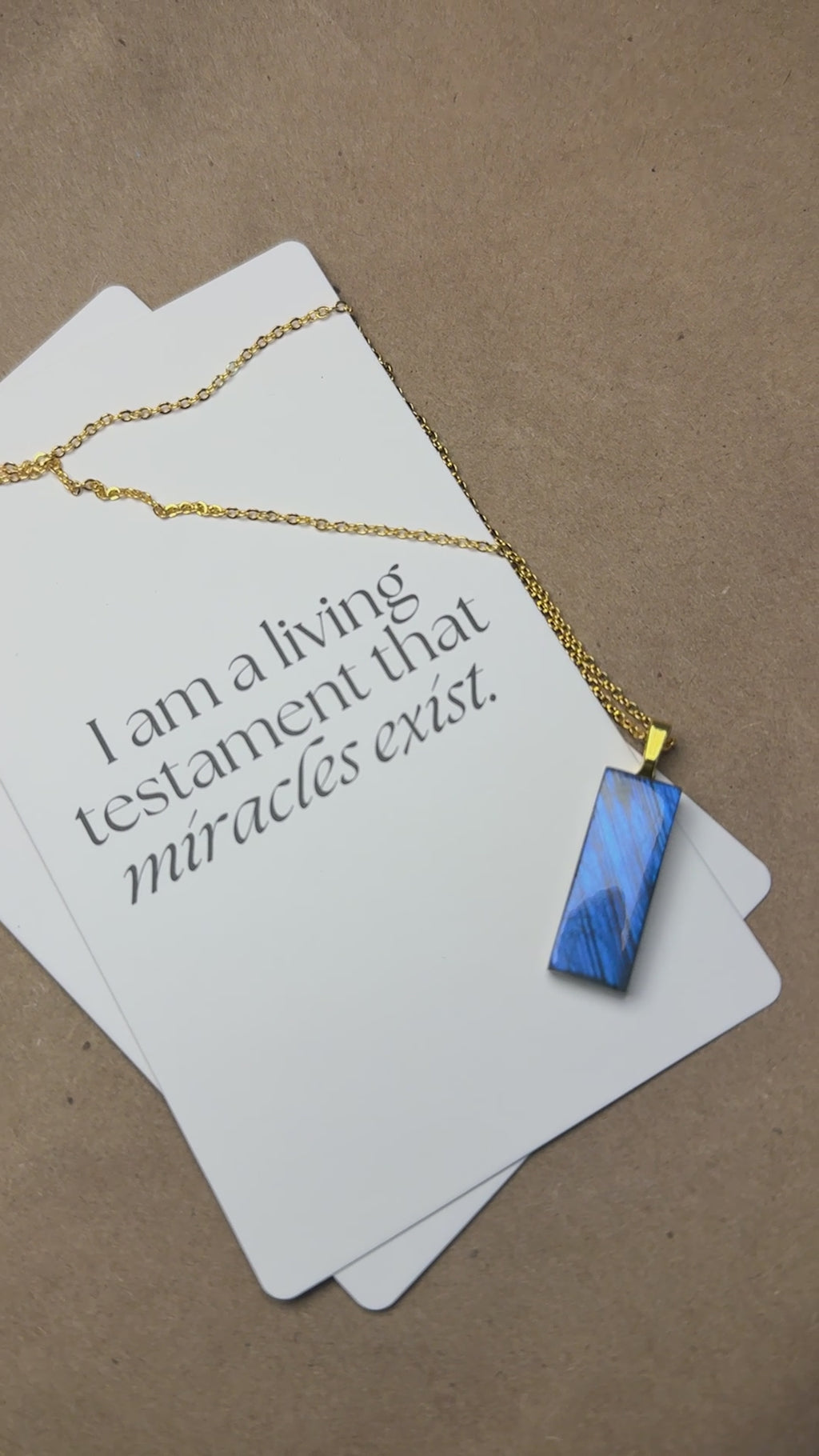 The Visionline Stone – Electric Blue Labradorite Necklace
