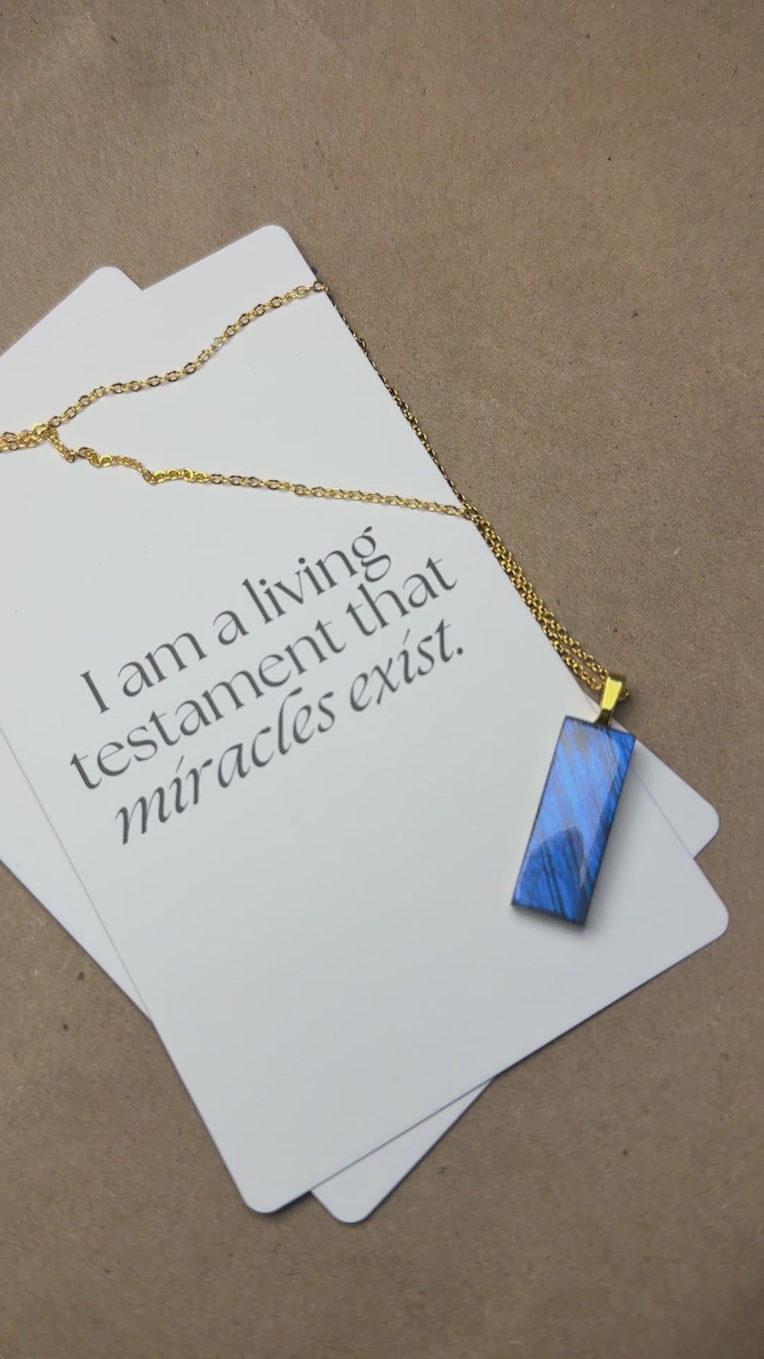 The Visionline Stone – Electric Blue Labradorite Necklace