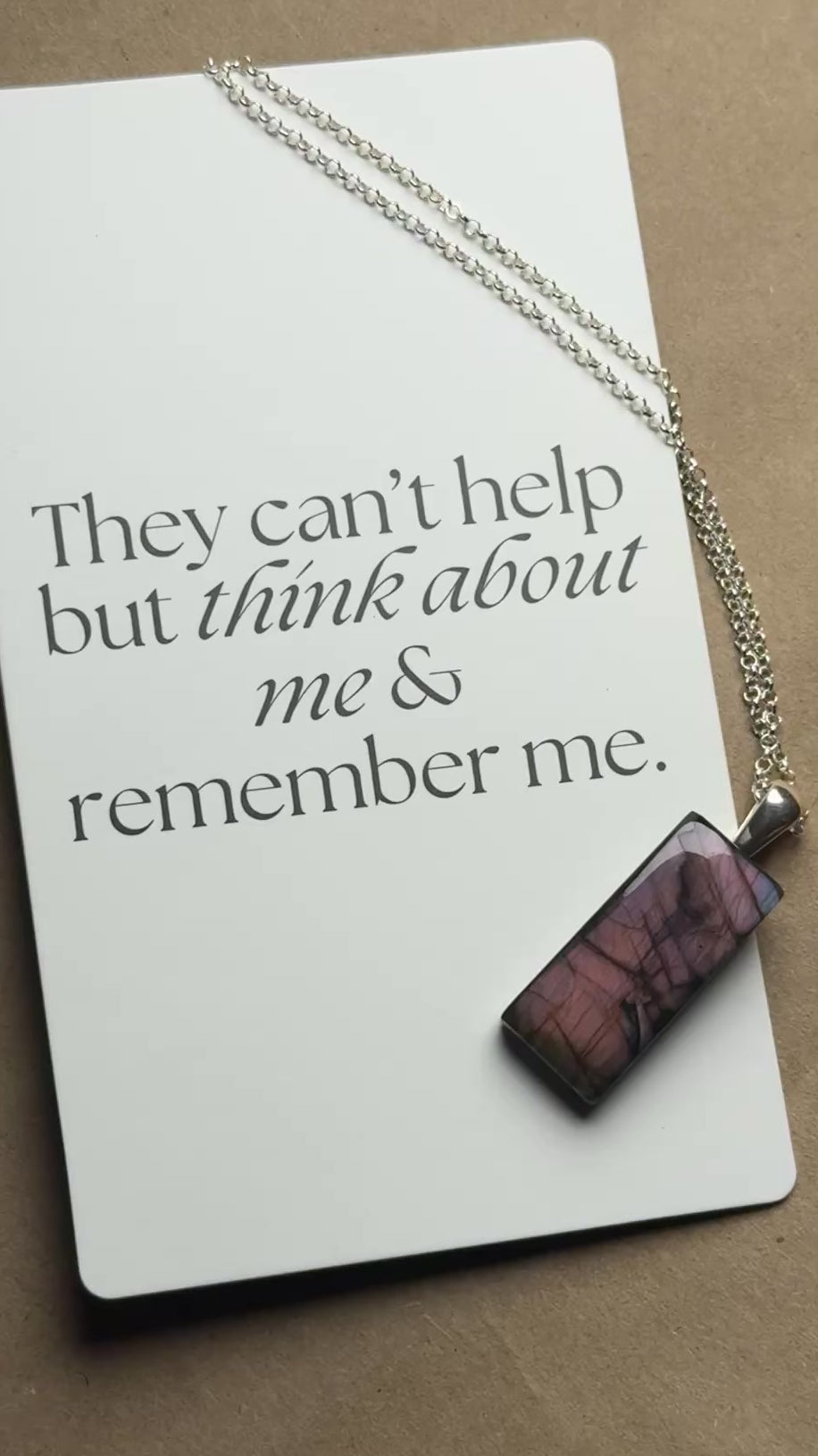 The Reverie Stone – Rosy Lilac Labradorite Necklace